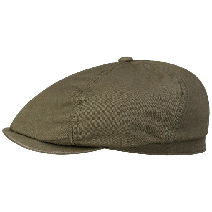 Stetson Cotton Twill Hatteras Bakerboy Cap In Olive