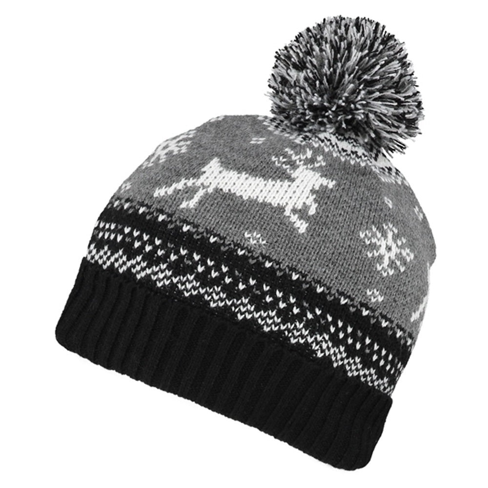 Christmas Dasher Reindeer Bobble Beanie Hat