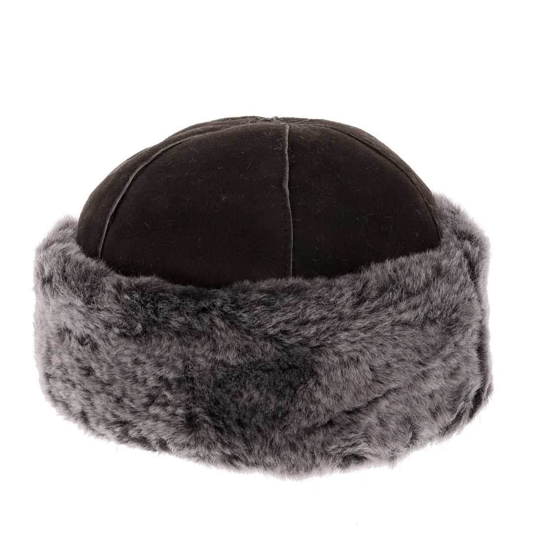 Ladies Luxury Sheepskin Super Soft Cossack Dome Hat in Brown