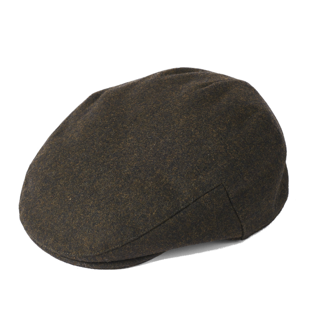 Failsworth Melton Wool Flat Cap in Loden Green