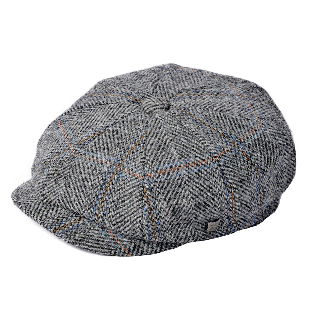 Carloway Harris Tweed Bakerboy Cap In Grey 2022 From Failsworth