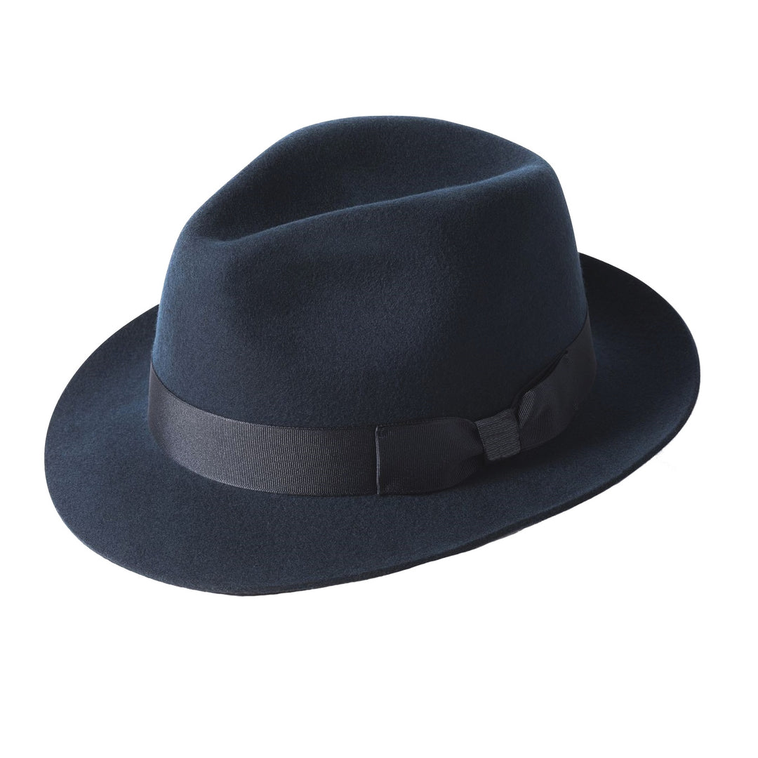 Failsworth Chester Wool Trilby In Navy
