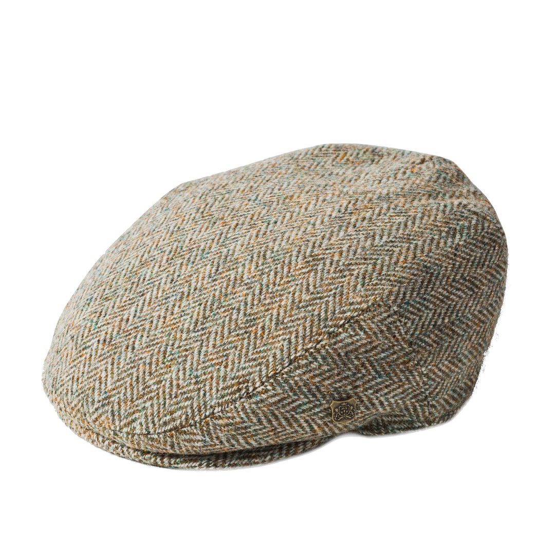 Failsworth Stornoway Harris Tweed Flat Cap Colour 3397 Multi Herringbone