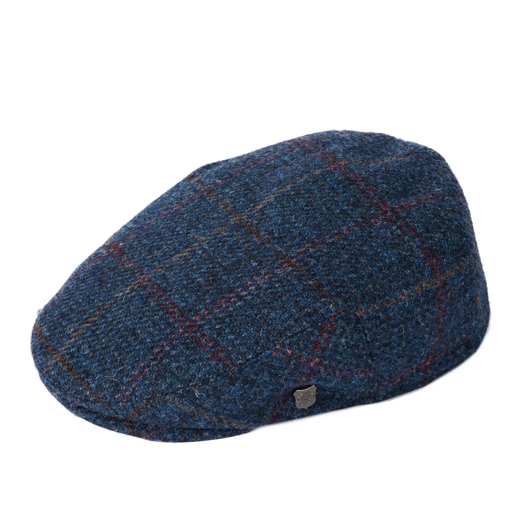 Failsworth Stornoway Harris Tweed Flat Cap Colour 4060 Blue