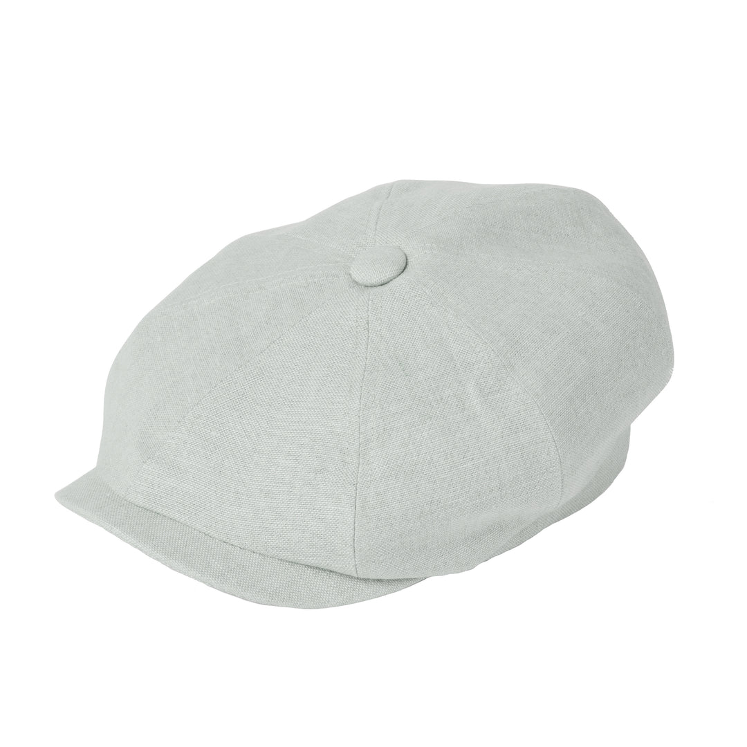 Failsworth Irish Linen Murphy Bakerboy Newsboy Cap In Dove Grey