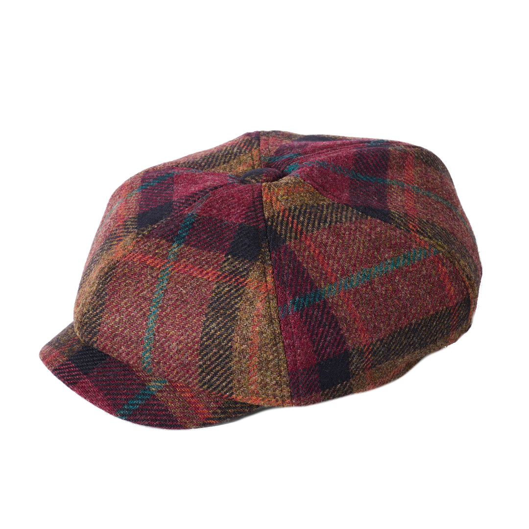 Failsworth Ladies Country Bakerboy Cap In Damson Check