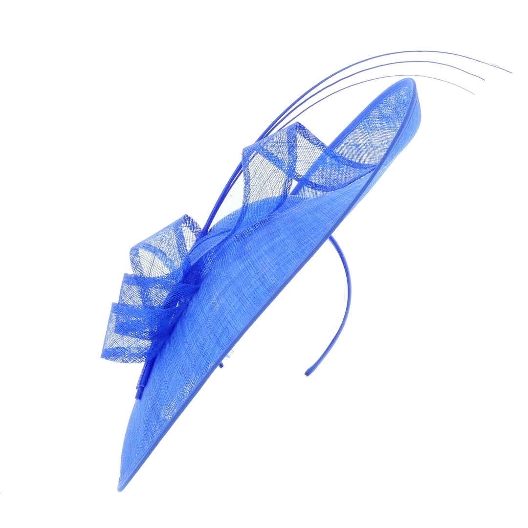 Cobalt Large 40cm Sinamay Disc Headband Fascinator, from Elegance Boardmans