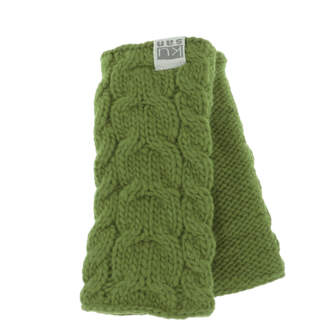 Kusan Cable Knit Handwarmers Green (PK1128)