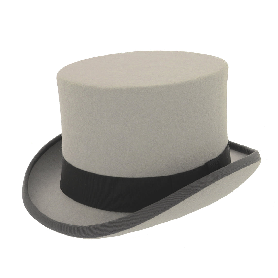 Grey Wool Classic Top Hat