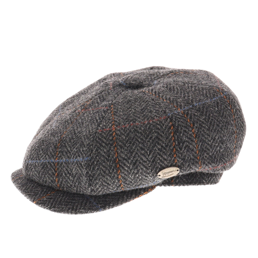 Whiteley 100% Wool Bakerboy Cap in Charcoal