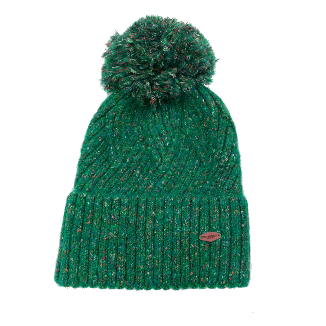 Green Bobble Hat Miss Sparrow