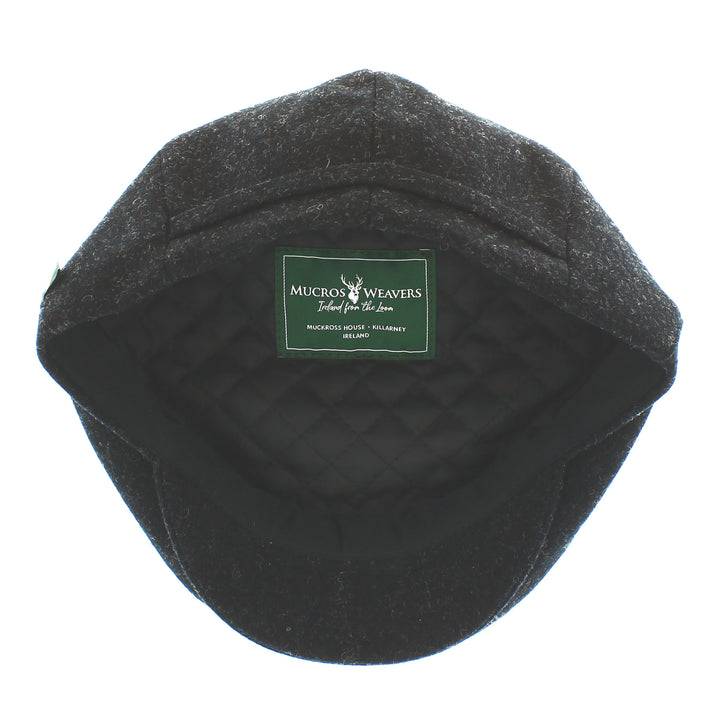 Trinity Wool Flat Cap In Charcoal