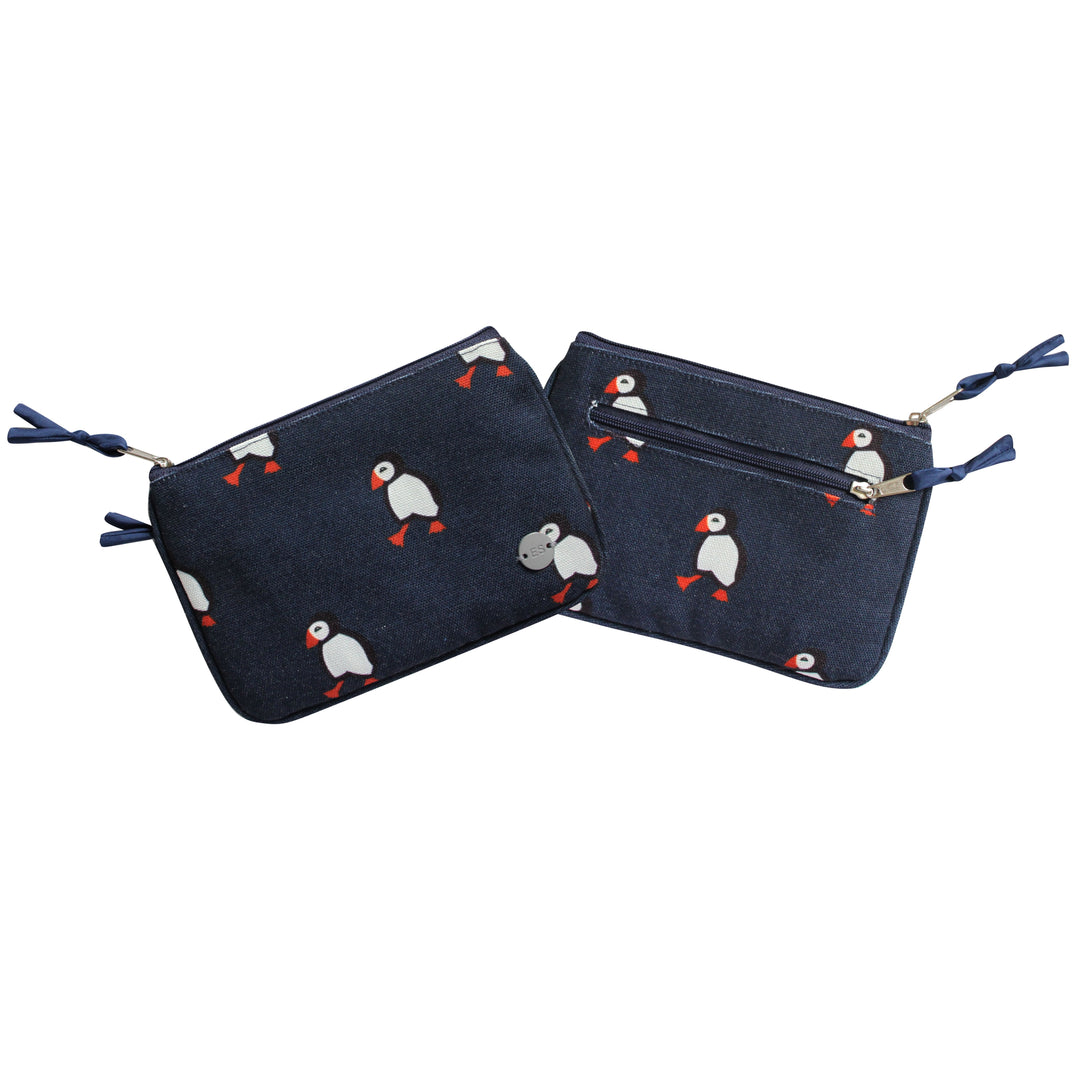 Puffin Juliet Cotton Canvas Coin Purse by Earth Squared
