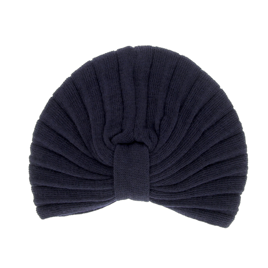 Navy Blue Turban Beanie Hat Whiteley