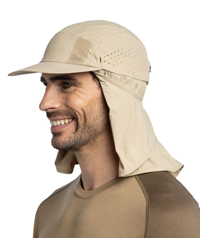 Buff Desert UPF 50 Neck Cape Lightweight Cap In Birch Grey – The
