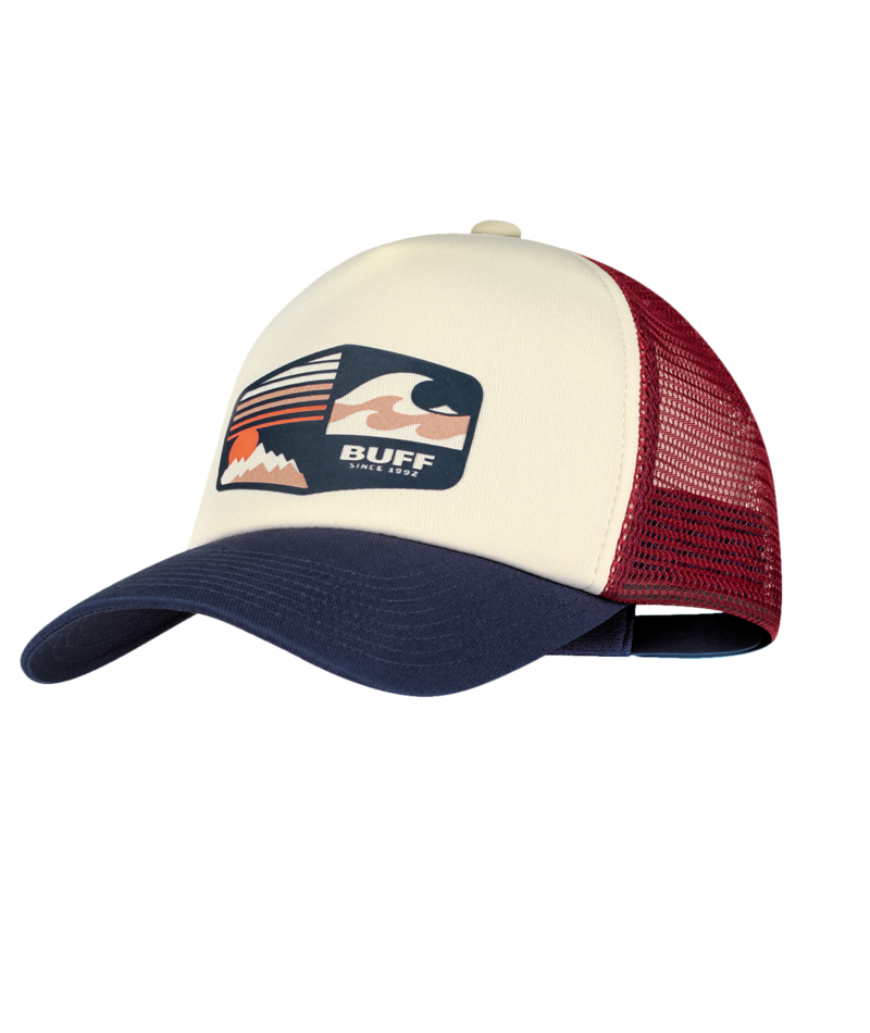 Buff Classic Adjustable Mesh Trucker Cap In Jari Multi