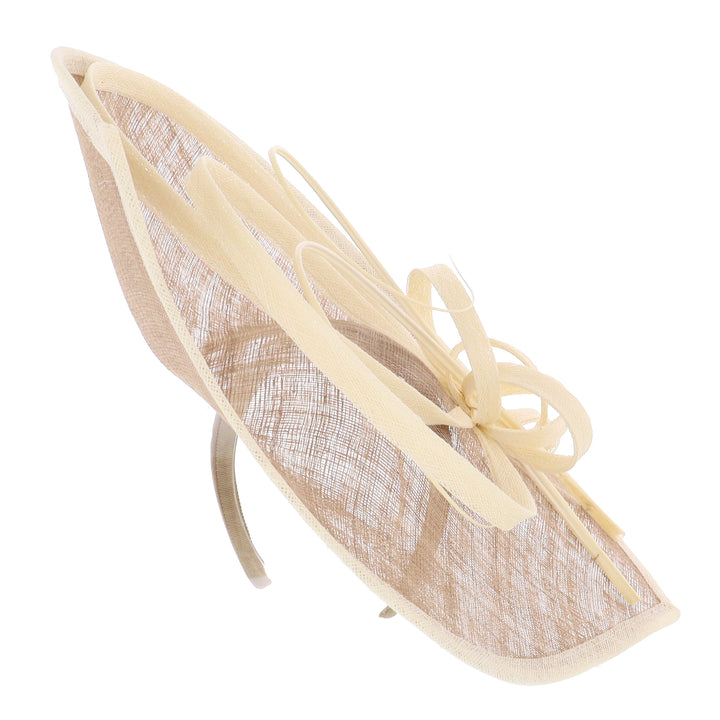 Latte & Ivory Large Maddox Disc Headband Fascinator (075)