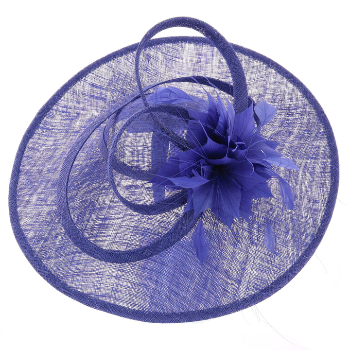 Marine Blue Large 46cm Disc Headband Fascinator (166)