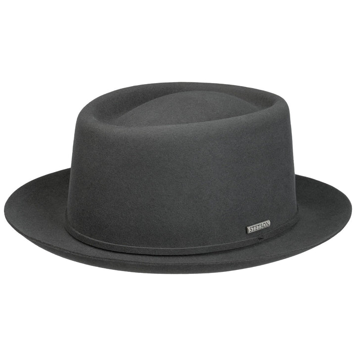 Stetson Maysville Pork Pie Wool Hat Grey