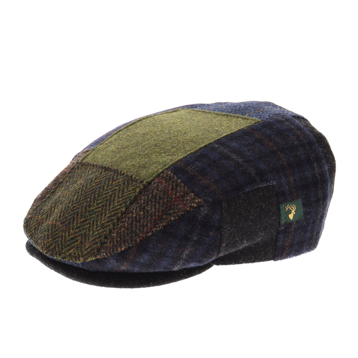 100% Wool Patchwork Flat Cap