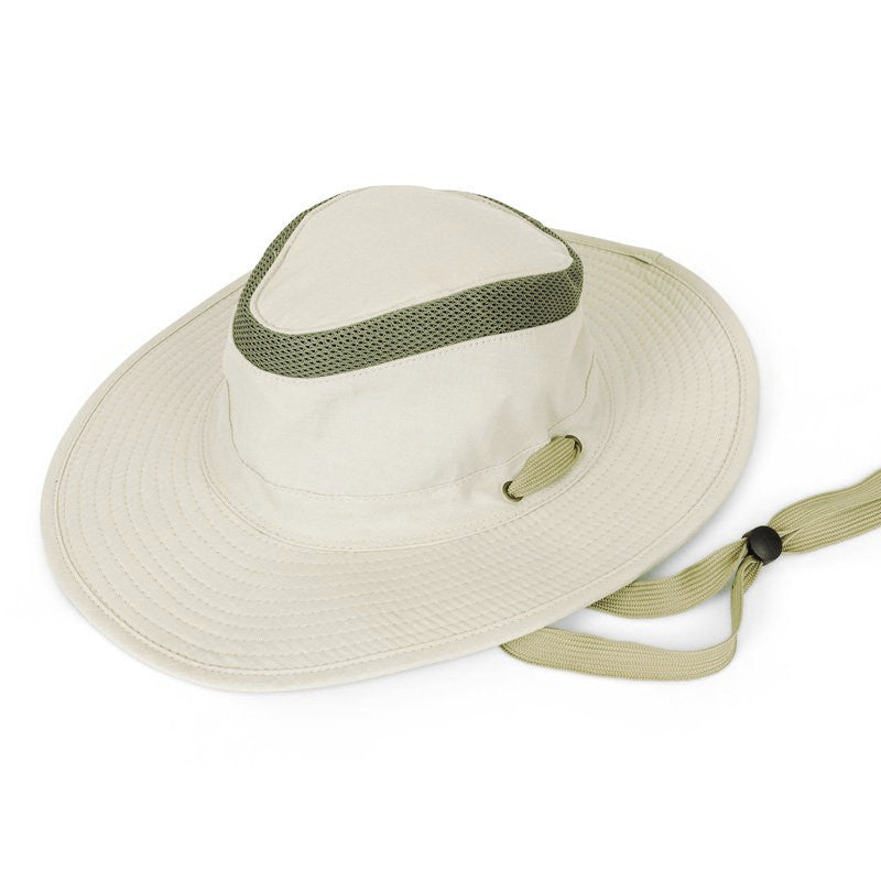 Men's Aussie Bush Vented Wide Brim Hat Natural/Olive