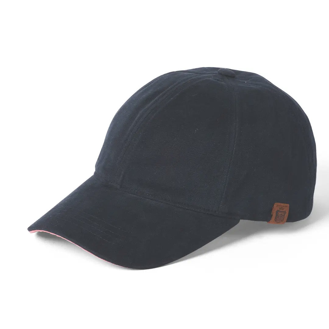 Failsworth Adjustable Canvas Cotton Baseball Cap Navy/Salmon