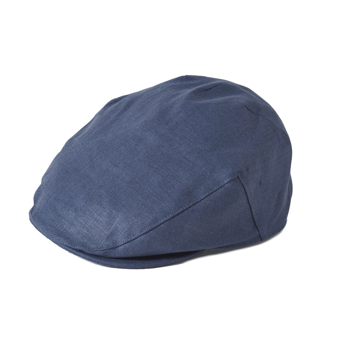 Failsworth Irish Linen Navy Flat Cap