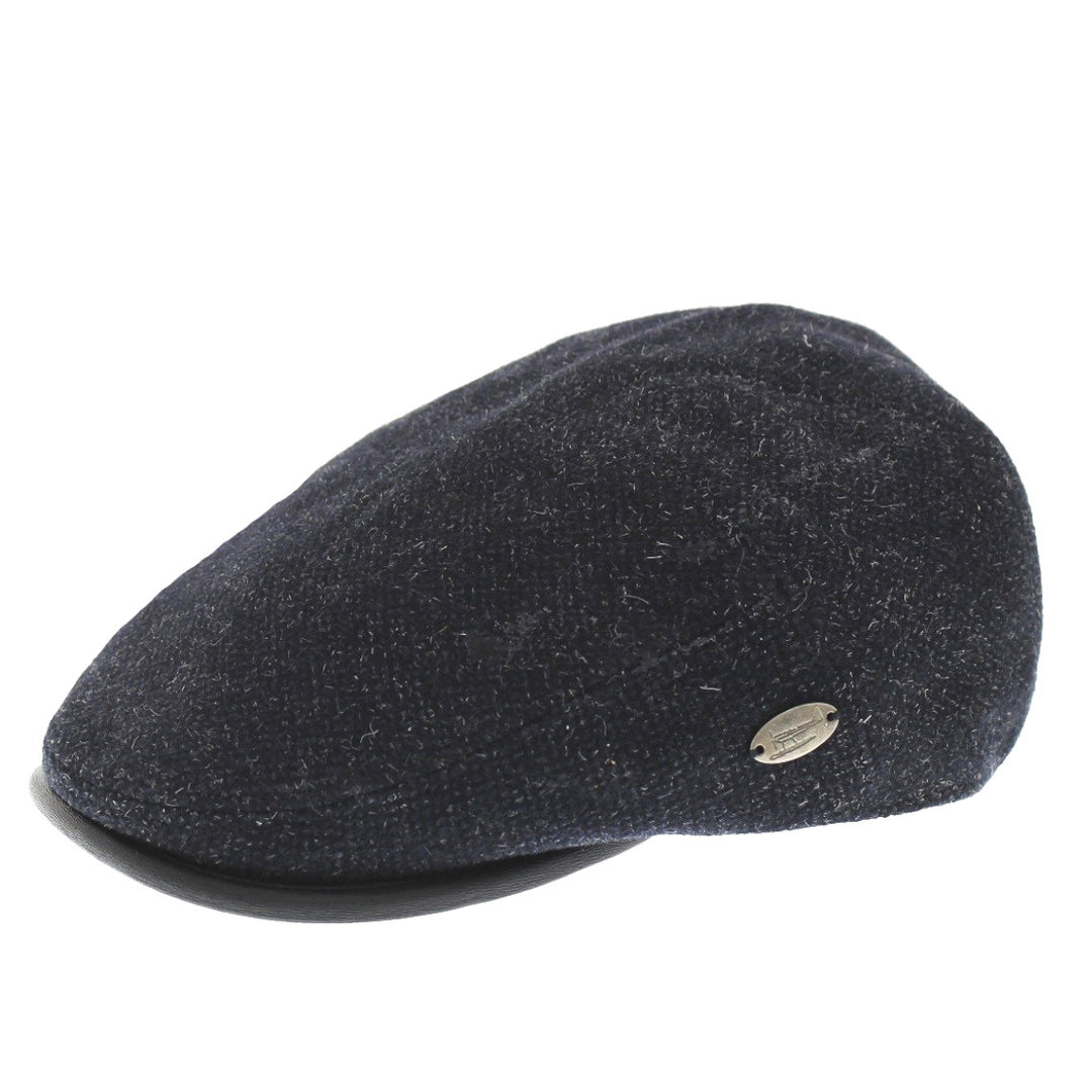 Navy Fleck Tourer Flat Cap