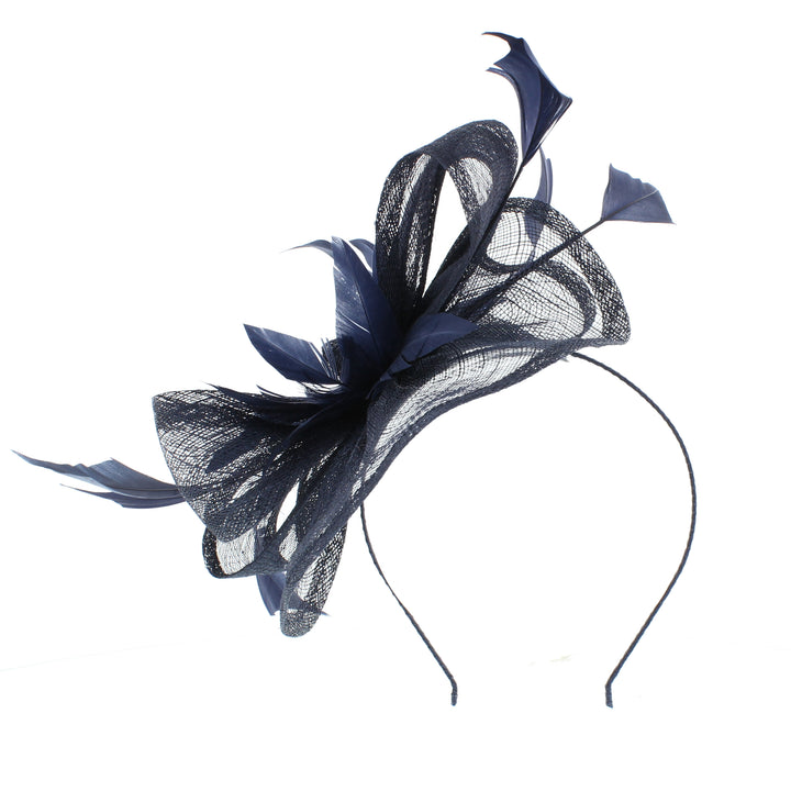 Navy Blue Carnation Headband Fascinator, from Elegance Boardmans