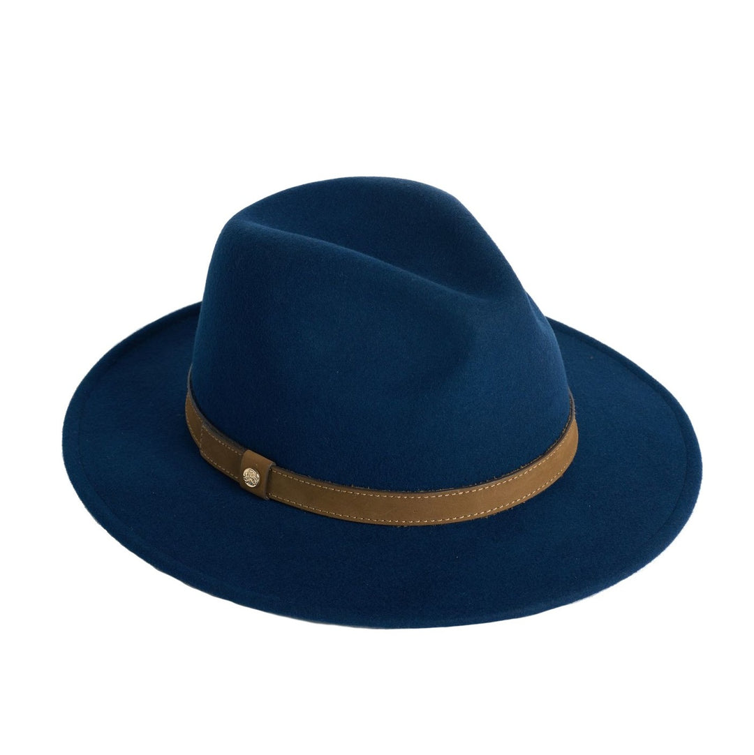 Failsworth Ladies Wool Fedora Hat in Navy