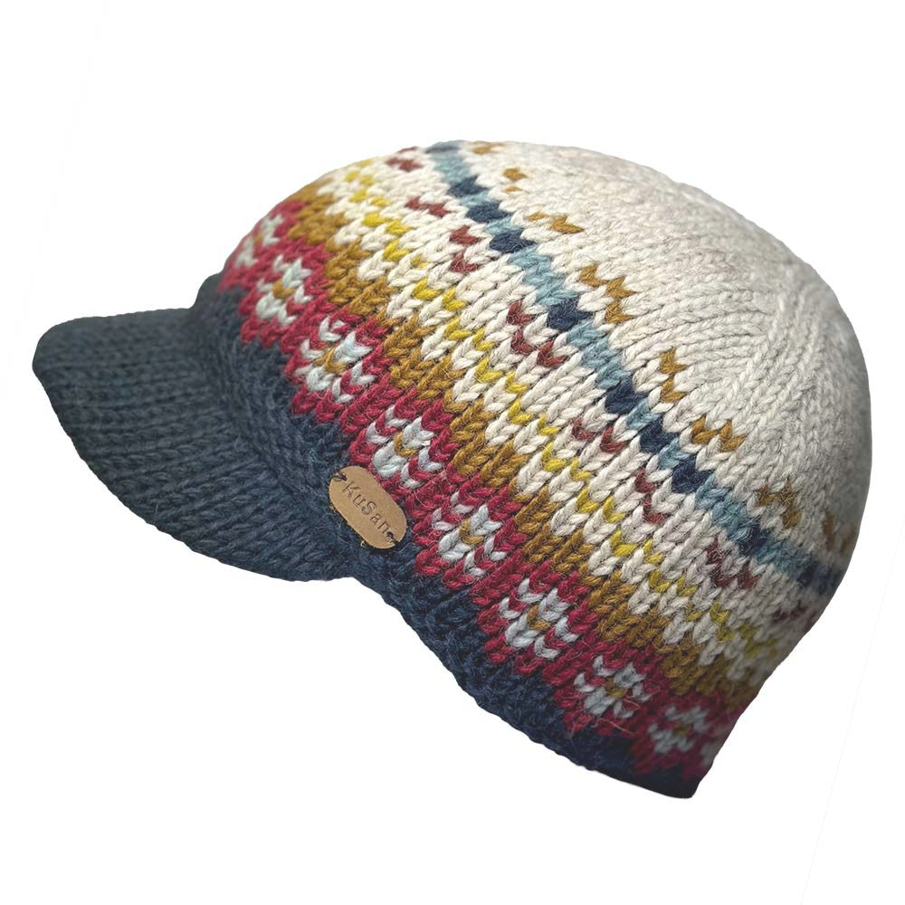 Kusan Peaked Beanie Cap Navy (PK2004)