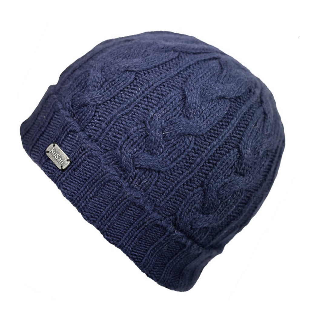 Kusan Merino Wool Beanie Hat Blue (PK1428)