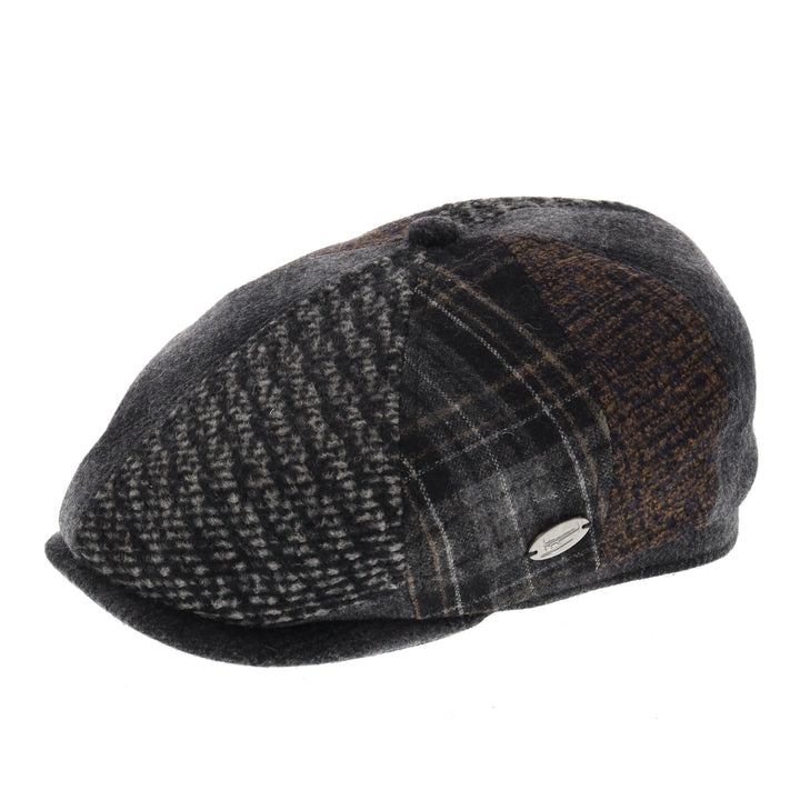 Whiteley Patchwork Cap in Charcoal