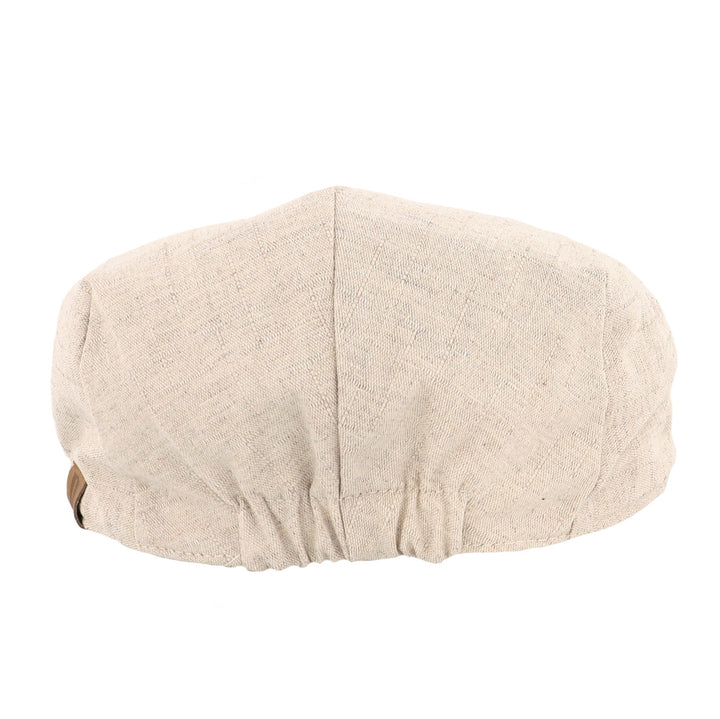 Linen Blend Flat Cap In Natural