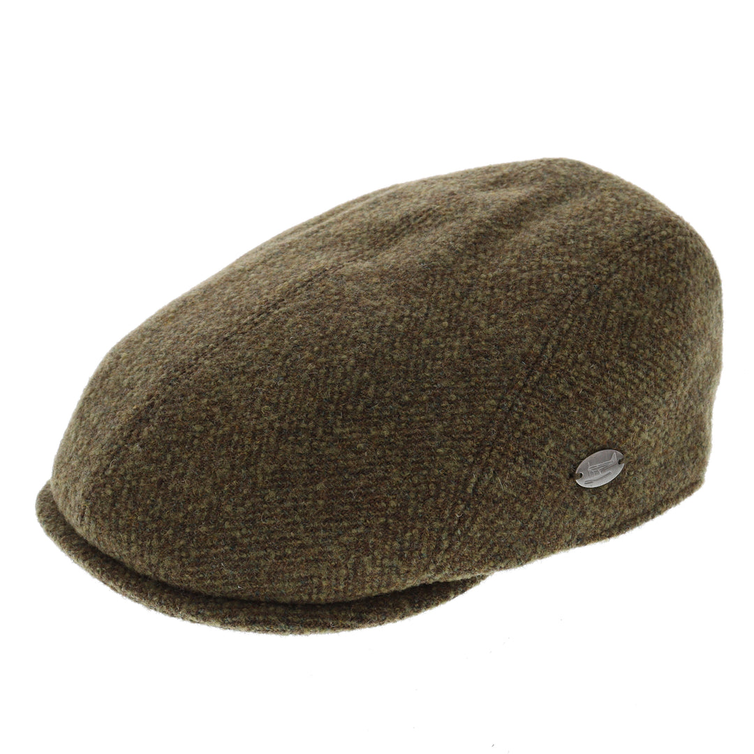 Whiteley Woven Wool Flat Cap In Lichen (M113)
