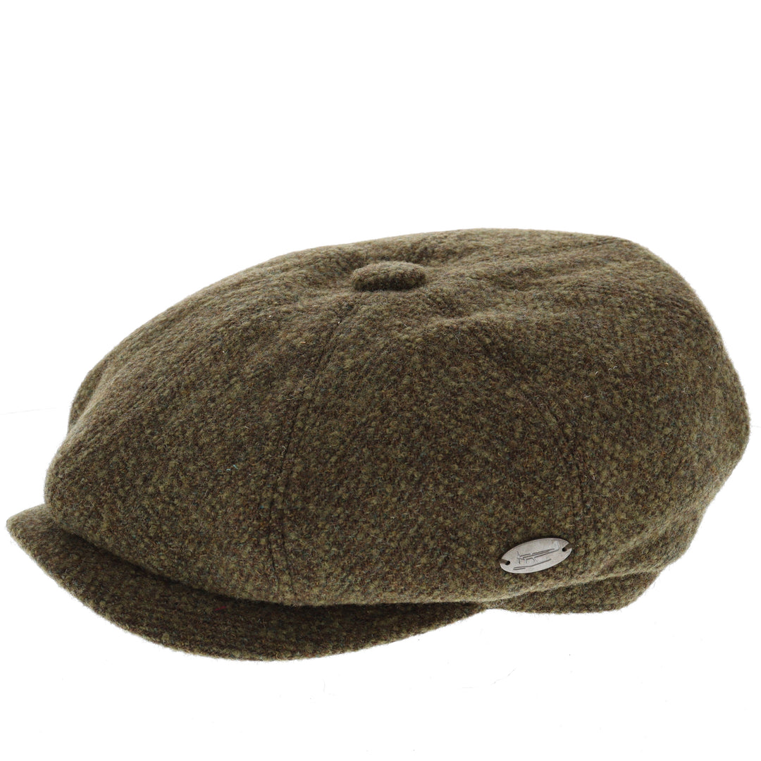 Whiteley Woven Wool Bakerboy Cap In Lichen (M114)