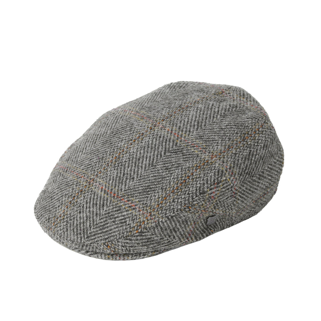 Failsworth Stornoway Harris Tweed Flat Cap Colour 2022 Black Herringbone
