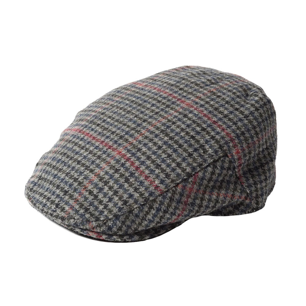 Failsworth Norwich Check Country Flat Cap Grey Check