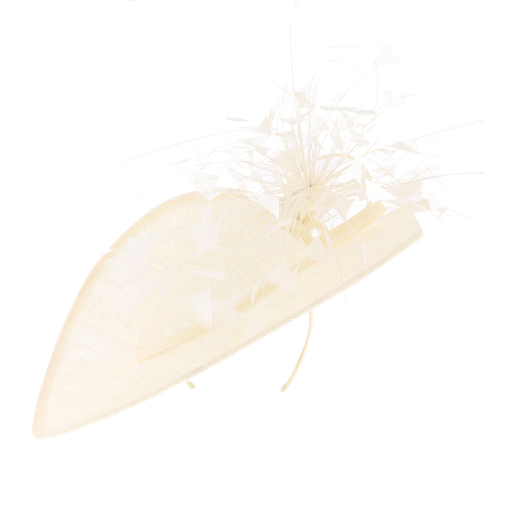 Metallic Ivory 43cm Disc Headband Fascinator