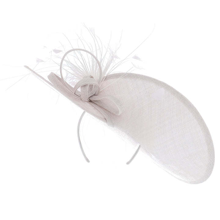 Silver 43cm Disc Headband Fascinator
