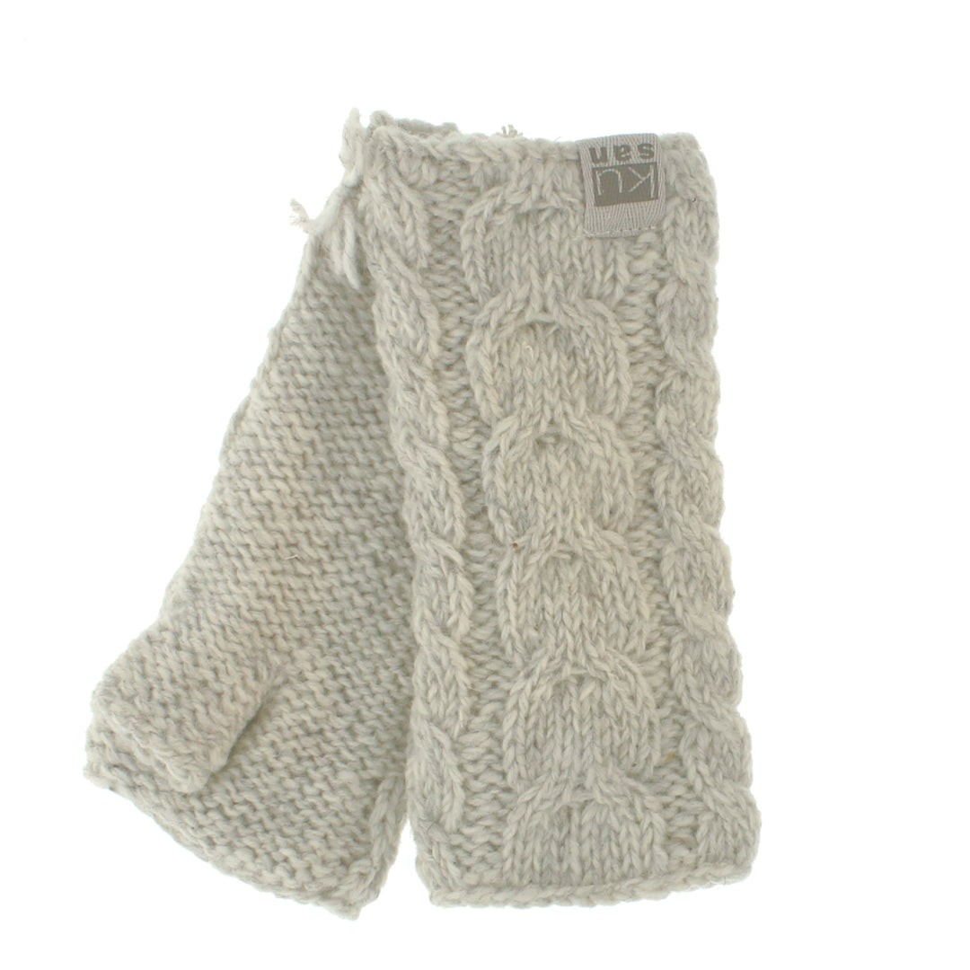 Kusan Cable Knit Handwarmers Oatmeal (PK2228)