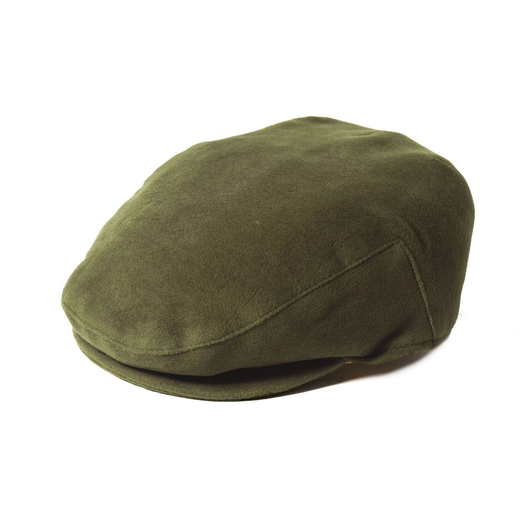 Failsworth Moleskin Porelle Waterproof Country Flat Cap Olive