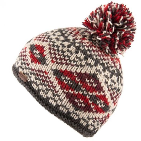 Kusan Wool Bobble Hat Red