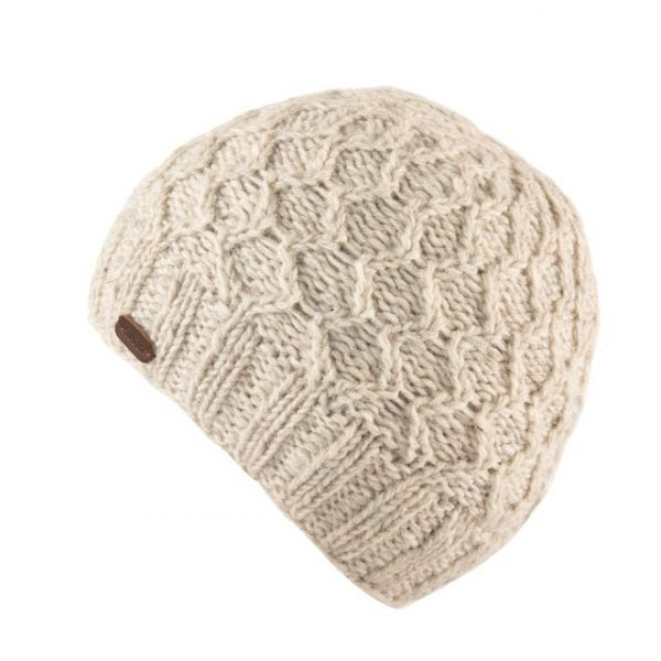 Kusan Cable Knit Beanie Hat Oatmeal