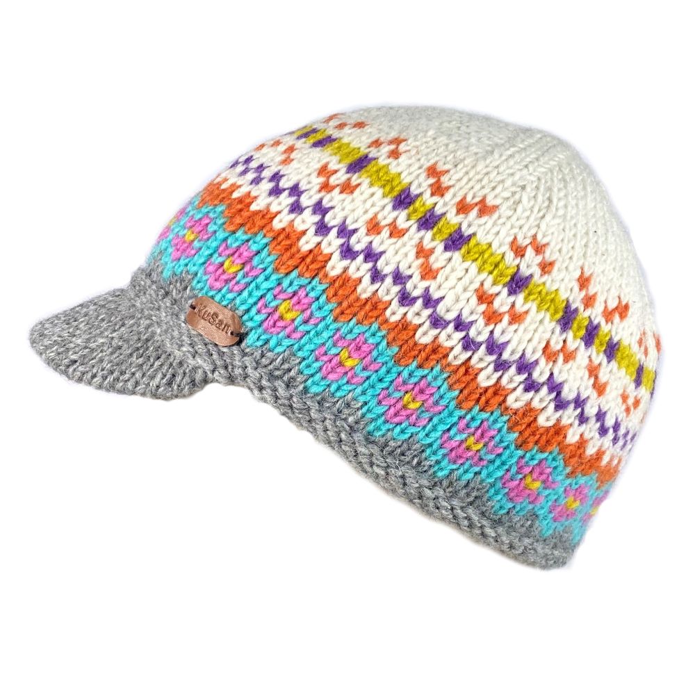 Kusan Peaked Beanie Cap Bright