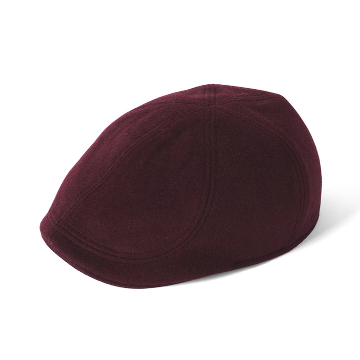 Failsworth Porto Wool Blend Duckbill Peak Cap in Merlot