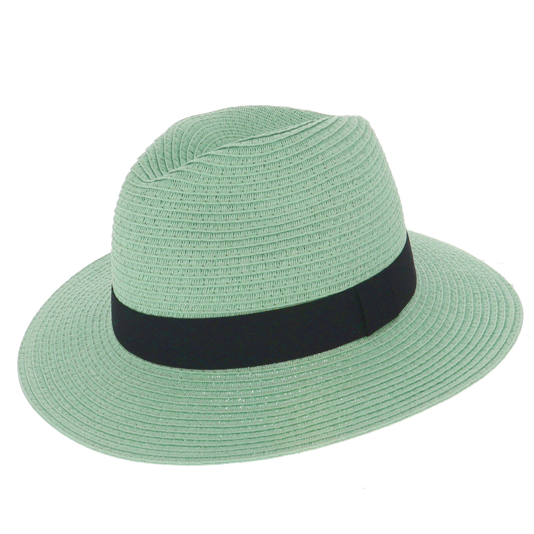 Peppermint Ladies Summer Straw Fedora Hat