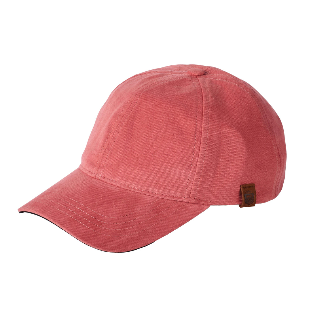 Failsworth Adjustable Canvas Cotton Baseball Cap Salmon/Black