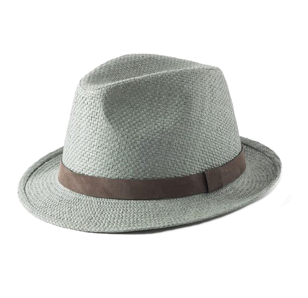 Failsworth Straw Trilby Hat in Sage