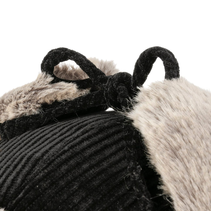 Stetson Corduroy Bomber Aviator Hat Black